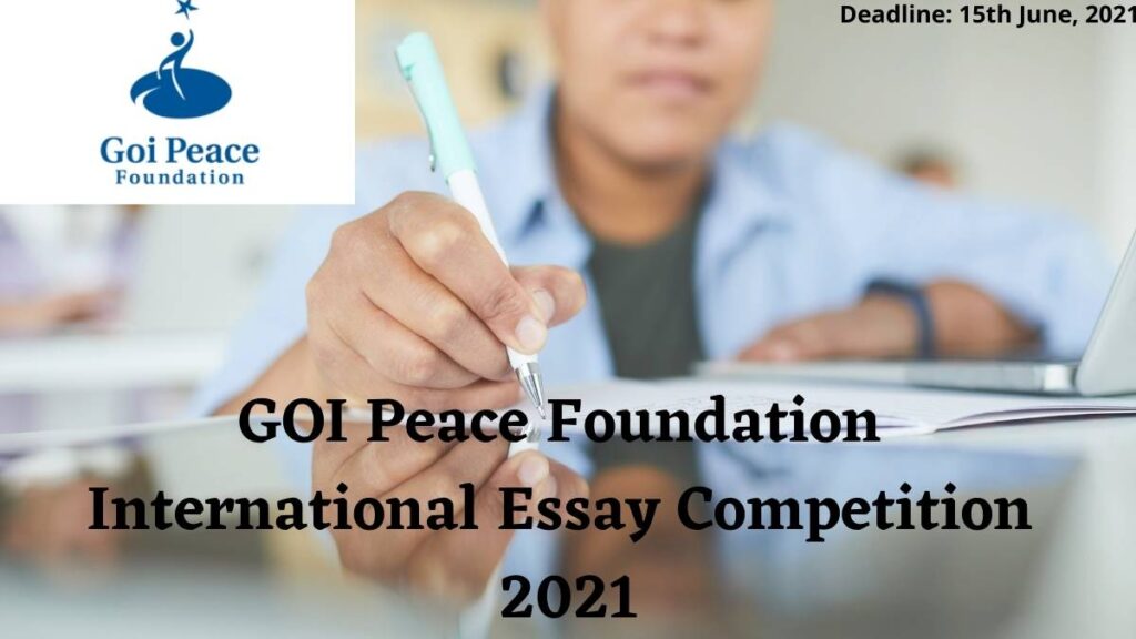 GOI Peace Foundation International Essay Contest