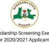 Nasarawa State Scholarship Screening Exercise