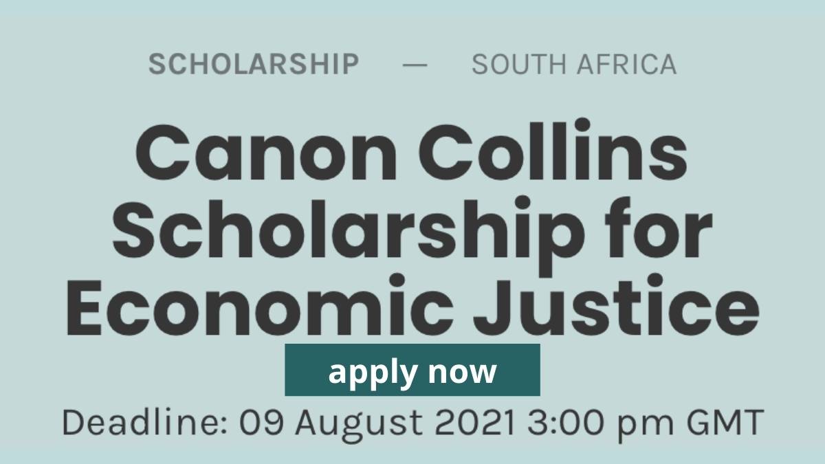 Canon Collins Scholarship For Economic Justice 2022