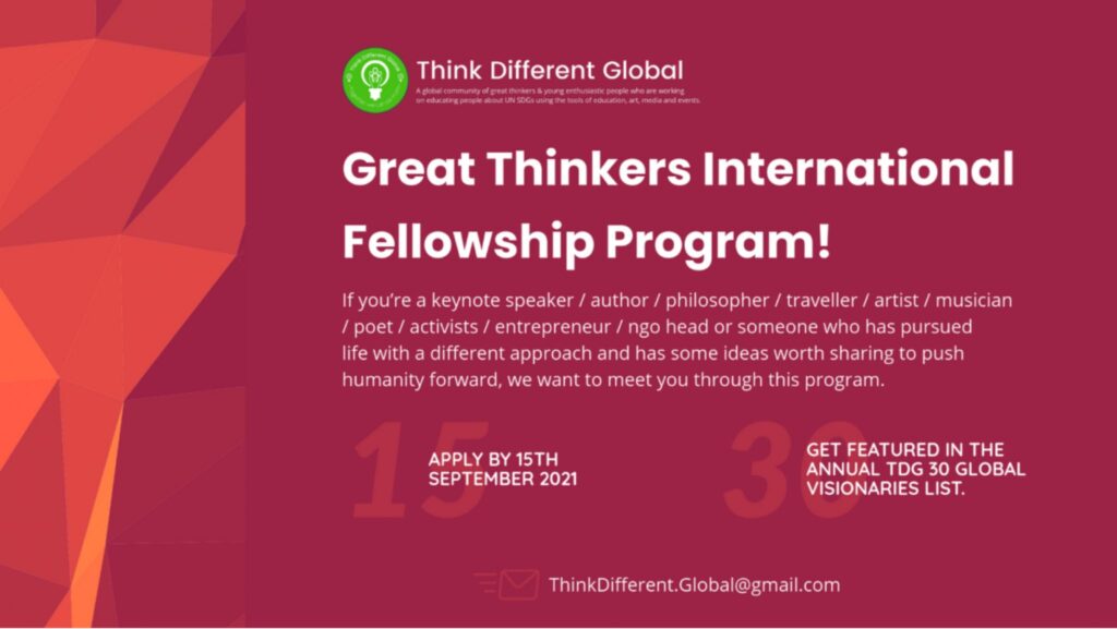 Great Thinkers Fellowship 2021
