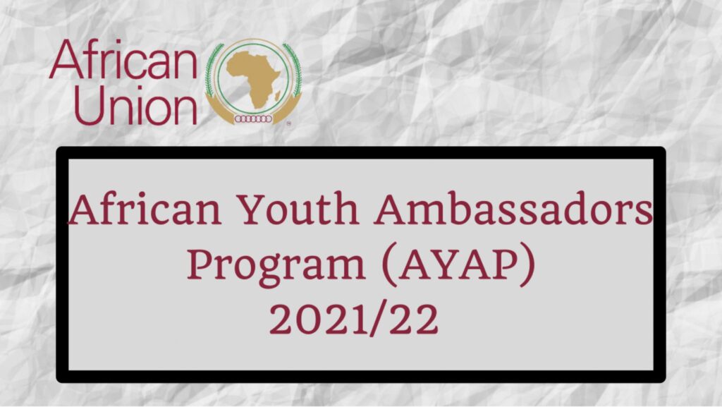 AU African Youth Ambassadors For Peace Program 2021/22