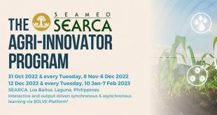 Southeast Asian Regional Center for Graduate Study and Research in Agriculture (SEARCA) Agri-Innovator Programme 2022