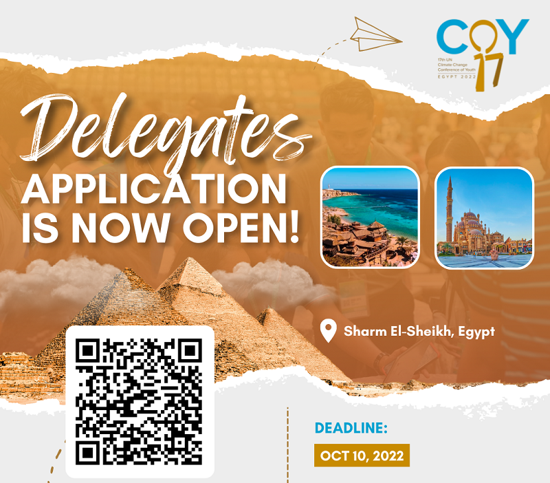 17th UNFCCC Conference of Youth (COY) – Call for Delegates