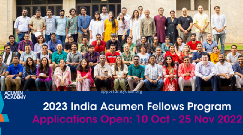 Call for Applications: Acumen India Fellows Programme 2023