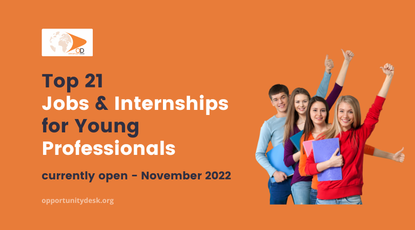 21 Jobs & Internships for Young Professionals Currently Open – November 25, 2022