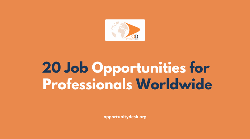 20 Job Opportunities for Professionals Worldwide