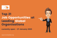 21 Job Opportunities at Leading Global Organisations – January 27, 2023