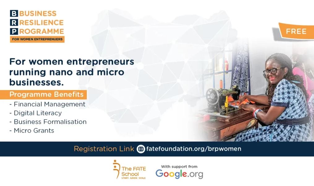 FATE Foundation Business Resilience Programme (BRP) 2023 for Women Entrepreneurs [Nigeria Only]