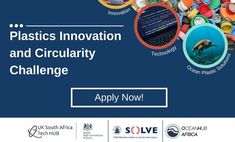 Plastics Innovation & Circularity Challenge 2023 for Innovators in South Africa (R175,000 prize)