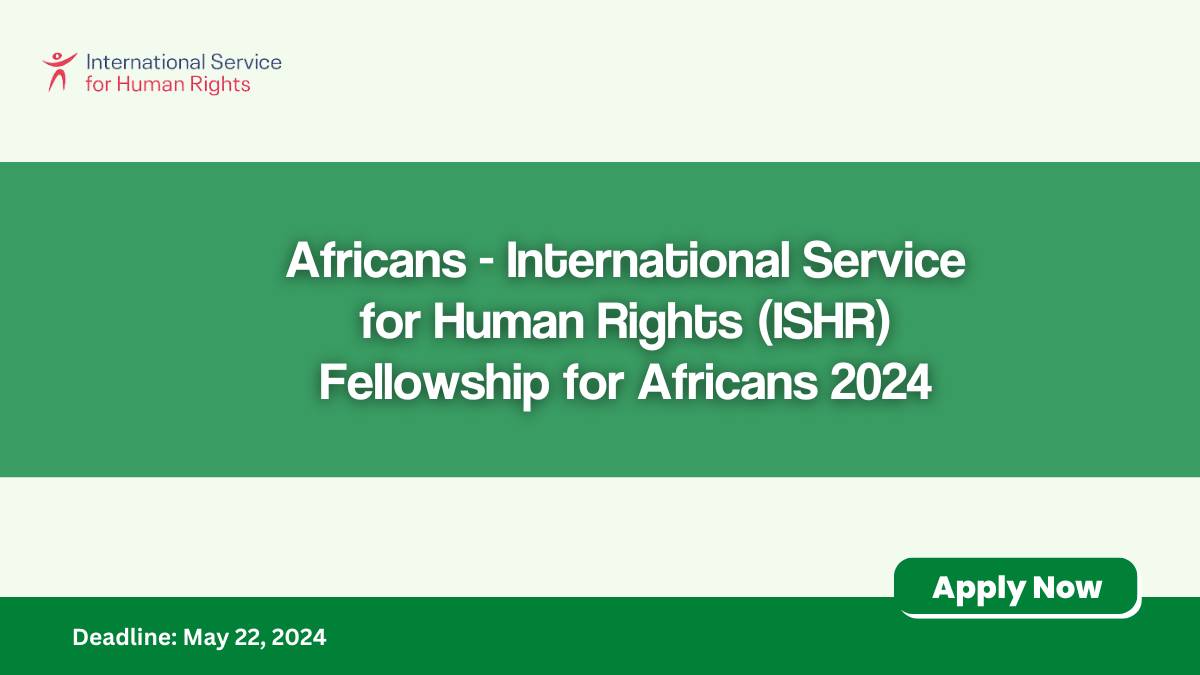 ISHR Fellowship for Africans 2024